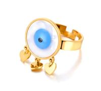 Gu Feng Mode Blau Türkische Augen öffnen Ringe Schmuck für Damen Edelstahl