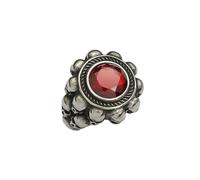 Gu Feng Mode Roter Stein Kristall Totenkopf Ringe für Männer Frauen Edelstahl Gothic Punk Ehering Party Schmuck Geschenk
