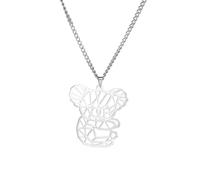 Gu Feng Mode Titan Anhänger Halskette niedlich hohl geknackt Koala Hals Ornament Edelstahl Schlüsselbein Kette