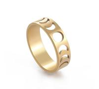 Gu Feng Mondphase Ring Einfache Persönlichkeit Hohles Muster Paar Ring Frauen