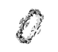 Gu Feng Persönlichkeit Vintage Kreuz Herren Titanstahl Ring schmuck