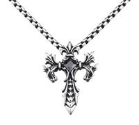 Gu Feng Personalisierter kreativer Schmuck Herren Vintage Halskette Titan Stahl Edelstein Drache Anhänger