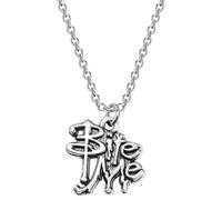 Gu Feng Punk Bite Me Nachricht Charm Anhänger Nekclace Frauen Männer Gothic Schmuck Kette Seil Halsketten Geschenke