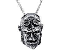Gu Feng Punk Hip Hop Edelstahl Hellboy Anhänger Halskette für Männer Mode Rock Gothic Accessoires Schmuck Lange Kette Großhandel