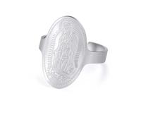 Gu Feng Religiöse Jungfrau Maria Ring Frauen Edelstahl Gold Farbe offene Finger Ringe Mutter Jesu Katholischer gesegneter Schmuck