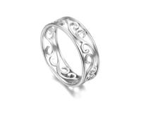 Gu Feng Retro filigraner Edelstahl Ring Ausschnitt elegant Goldfarbe Fingerringe Schmuck Hochzeitsgeschenk für Freundinnen