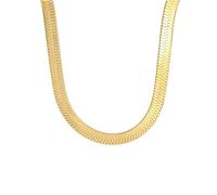 Gu Feng Schlangenkette Halskette Edelstahl Gold Farbe Choker Fischgrät Halsketten für Frauen Männer Schmuck