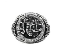 Gu Feng Schmuck griechische Mythologie Schlangenkopf Medusa Herren Vintage Titan ring