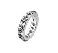 Gu Feng Schmuck Persönlichkeit Vintage Sechseckiger Stern Herren Titan ring