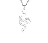 Gu Feng Schmuck Schlange Halskette Persönlichkeit Mode Retro Schlange Elemente Edelstahl Anhänger Pullover Kette