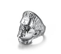 Gu Feng Science Fiction Goth Frankenstein Stahlringe für Männer Punk Horror Wissenschaftler Edelstahl Schädel