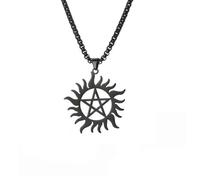 Gu Feng Shining Sun Pentagramm Anhänger Halskette Supernatural Dean Statement Box Kette Halsketten Paar Frauen Männer