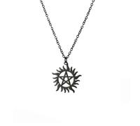 Gu Feng Shining Sun Pentagramm Anhänger Halskette Supernatural Dean Statement Box Kette Halsketten Paar Frauen Männer