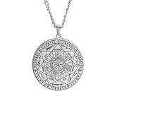 Gu Feng Siegel Salomos Sieben Erzengel Halskette Männer Frauen Edelstahl Vintage Heiliger Michael Amulett Übernatürlicher Schmuck Geschenk