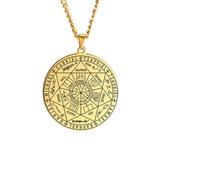 Gu Feng Siegel Salomos Sieben Erzengel Halskette Männer Frauen Edelstahl Vintage Heiliger Michael Amulett Übernatürlicher Schmuck Geschenk