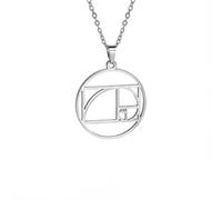 Gu Feng Titan Stahl Halskette kreatives Design Fibonacci Zahl Anhänger Halskette Edelstahl Schmuck