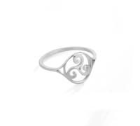 Gu Feng Triskele Triskelion Ring Edelstahl Dreifache Spirale Amulett Fingerringe Vintage Schmuck Geburtstagsgeschenk für Frauen