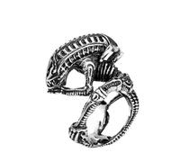Gu Feng Vintage Alien Predator Fingerring für MännerEdelstahl Biker Ring Punk Gothic Alien Skull Frauen Ring