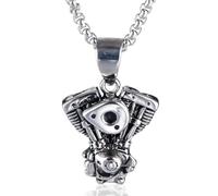 Gu Feng Vintage Feder türkis Titan Halsketten für Männer und Frauen Persönlichkeit Accessoire Anhänger