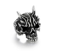 Gu Feng Vintage Gothic Black Dragon Skull Ring für Männer Edelstahl Punk Männliche Heavy Metal Ringe Mode Biker Schmuck Geschenk