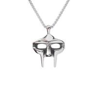 Gu Feng Vintage Mf Doom Maske Anhänger Halskette für Männer Frauen Edelstahl Punk Mode Ägyptisches Amulett Schmuck Geschenke