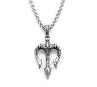 Gu Feng Vintage Poseidon Dreizack Halskette Männer Mode Antike griechische Dreizack Amulett Anhänger Halskette Biker Schmuck