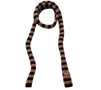 Guaber Gestreifter Damen-Schal, Strickgürtel für Freizeit, Party, Foto-Requisiten, Datum, 2000er, Kleidung, Accessoires, Strickschal für Herren, coffee, Einheitsgröße