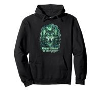 Guardians of the Grove, Wolf Woodland Forest, Naturkunst Pullover Hoodie