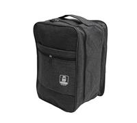 Gucagle 3-Lagige Reise-Schuhtasche, 35x26x21cm, Kationisches Oxford-Gewebe, Wasserdicht & Tragbar, Schuh-Aufbewahrungstasche, mit Zwei-Reißverschluss, für Reisen und Camping (Schwarz)