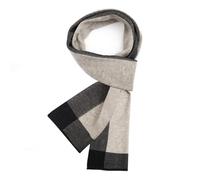 Gucass Herren Schal Winter Warm Kaschmir Vermischt, Classic und Elegant Plaid Männer Schals, 5% Merino Dicker Warmer Weicher Winterschal 180x30cm, Beige