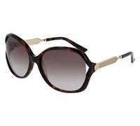 Gucci Damen Sonnenbrille - GG0076S - 003 - 60mm - Havana, Schwarz, Schmetterling