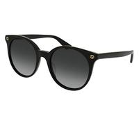 Gucci Damen GG0091S 001 Sonnenbrille, Schwarz (Black/Grey), 52