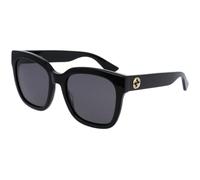 Gucci Damen Sonnenbrille - GG0034SN - 001 - 54mm - Schwarz, Grau, Rechteck