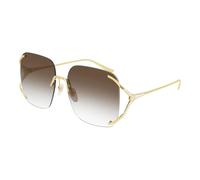 Gucci - Eckige Metall-Sonnenbrille - - Accessories - Damen - Gelb - 60 MM
