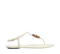 Gucci Low-Top Sneaker - Thong Malaga Kid Leather Sandals - Gr. 40 (EU) - in Creme - für Damen