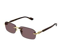 GUCCI Mens GG1221S Sunglasses, Gold-Havana-Brown, 56