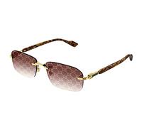 GUCCI Mens GG1221S Sunglasses, Gold-Yellow-RED, 56