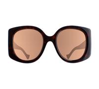 Gucci Rund Damen Dunkel Havanna Braun GG1257S Einheitsgröße