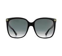 Gucci Damen GG0022S 001 Sonnenbrille, Schwarz (Black/Grey), 57