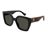 GUCCI Womens GG1300S Sunglasses, Black-Havana-Grey, 55