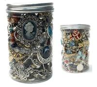 gudong Mystery Jewelry Schmuckdosen-Set,Überraschungsbox für Damen,Goth,Hexe,Punk,Hippie,Emo,Mix aus Ring,Halskette,Armband,Ohrringe (Trendiger Mix-and-Match-Stil: 40-45 Teile)