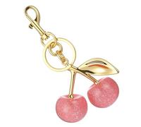 guduling 2 Stück Taschenanhänger Kirsche, Cherry Bag Charm, Cherry Keychain, Kirsch Taschenanhänger, Metall Kirsch Bag Charm für Weihnachten, Geburtstag, Valentinstags Geschenk