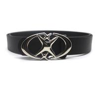 SUBLXPoten Gürtel Damen Gürtel Vintage Herren Damen Punk Kreuz Stern Schnalle Gürtel Metall Gothic Y2k Gürtel Pu Leder Bund Jeans Hosen Dekorativer Gürtel(Color:Black)