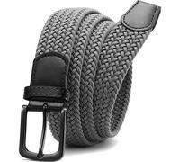 Gürtel Herren Stretch Stoff Grau 85-90cm (Gesamtlänge 105cm)