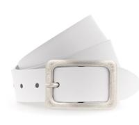 Vanzetti Damen Gürtel Leder Weiß 3,5 cm Damengürtel (100)