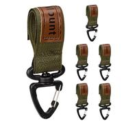 Gürtelhalter Clips | 6 Stück Robuste 360-Grad-Dreh Schlüsselanhänger - Riemenclip und Karabiner,Für den Einsatz mit Paracord, Outdoor-Sport, Taschen, Rucksäcke, Skirting Und, Armee grün, se