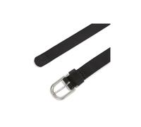 Gürtelschnalle G-STAR "Giannina Thin Leather Belt", Damen, Gr. 95, schwarz (antic silber, schwarz metal), 100% Rindspaltleder, Gürtel (72959421-95) antic silber, schwarz metal