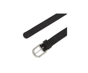 Gürtelschnalle G-STAR "Giannina Thin Leather Belt", Damen, Gr. 95, schwarz (antic silber, schwarz metal), 100% Rindspaltleder, Gürtel (72959421-95) antic silber, schwarz metal
