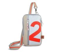 Gürteltasche 360 Grad Nautik hip Bag, Segel Weiss-Sand, Zahl orange, Gurt Sand