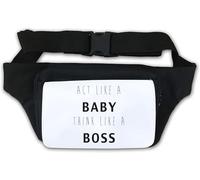 Gürteltasche "Act Like A Baby Think Like A Boss", Weiß
